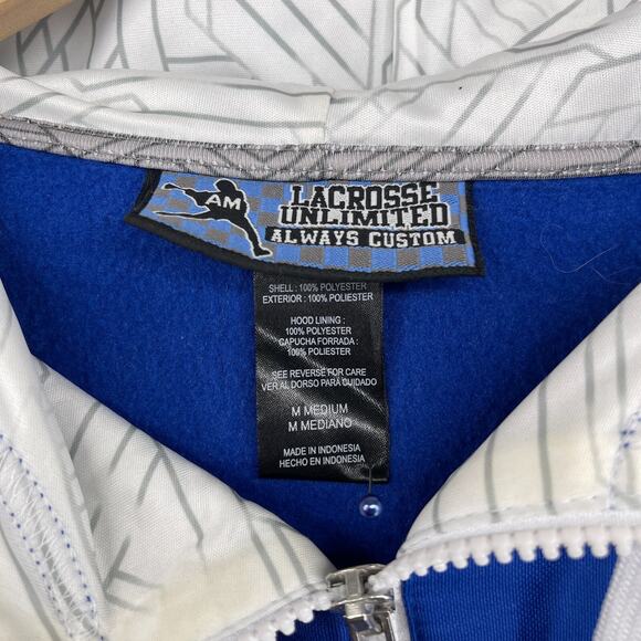 DUKE UNIVERSITY Sweatshirt Adult M LACROSSE BLUE DEVILS Fleece Hooded 1/4 Zip - Picture 4 of 12